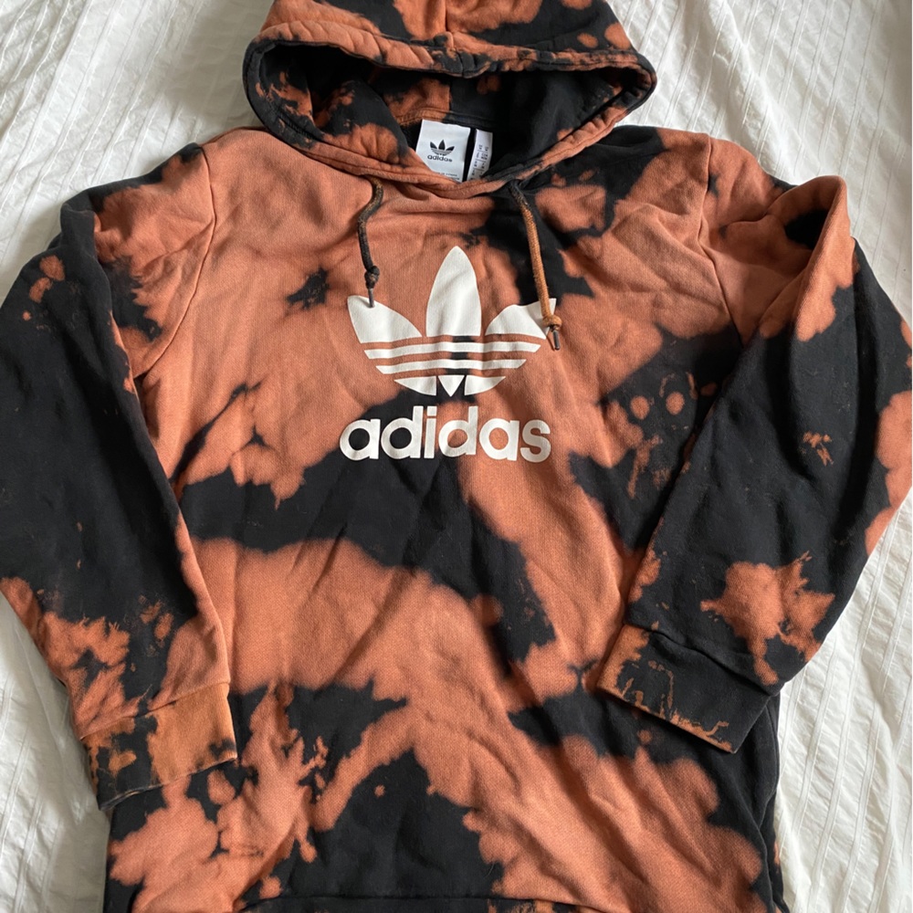 Bleach dye Adidas Hoodie